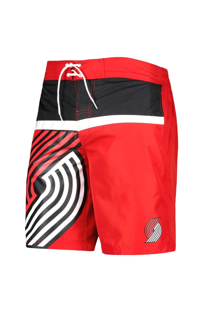 G-III SPORTS BY CARL BANKS Men's G-III Sports by Carl Banks Red Portland Trail Blazers Sea Wind Swim Trunks, Alternate, color, Red