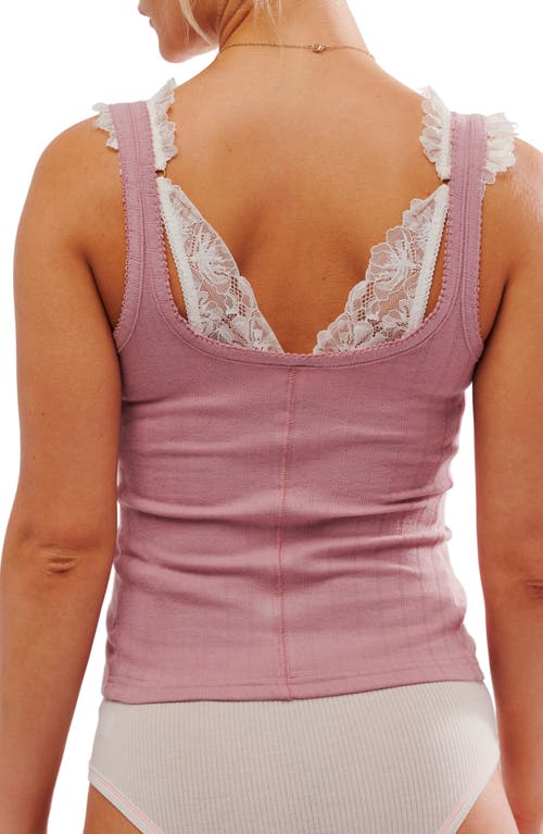 FREE PEOPLE FREE PEOPLE END GAME POINTELLE BUTTON-UP TANK