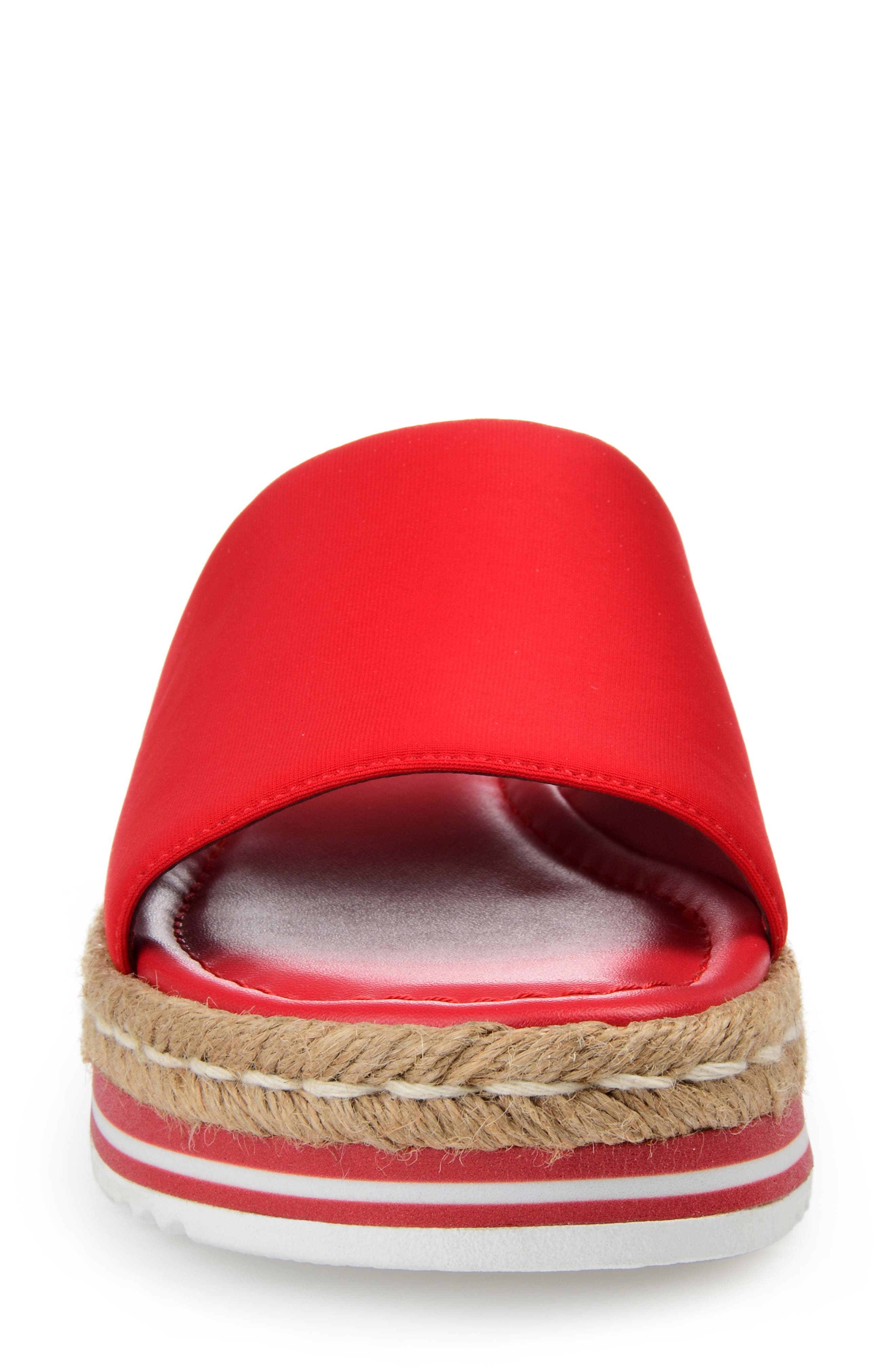Rosey Wedge Sandal, Alternate, color, RED