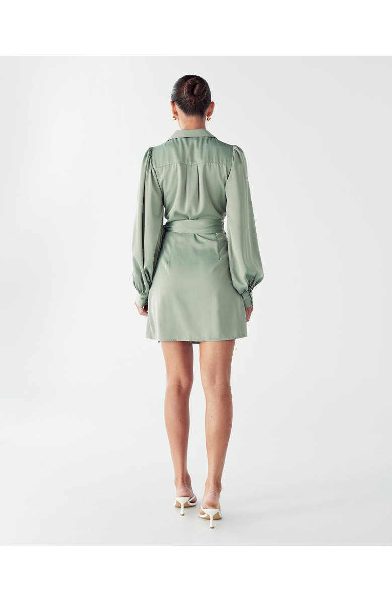 WILLA Pearl Wrap Dress, Alternate, color, Sage Green