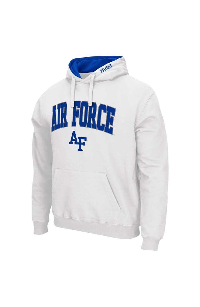 COLOSSEUM Men's Colosseum White Air Force Falcons Arch & Logo 3.0 Pullover Hoodie, Alternate, color, White