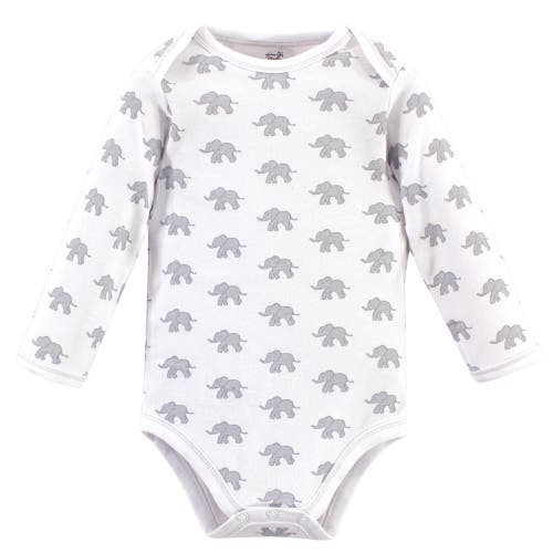 Touched By Nature Organic Cotton Long-sleeve Bodysuits In Multi