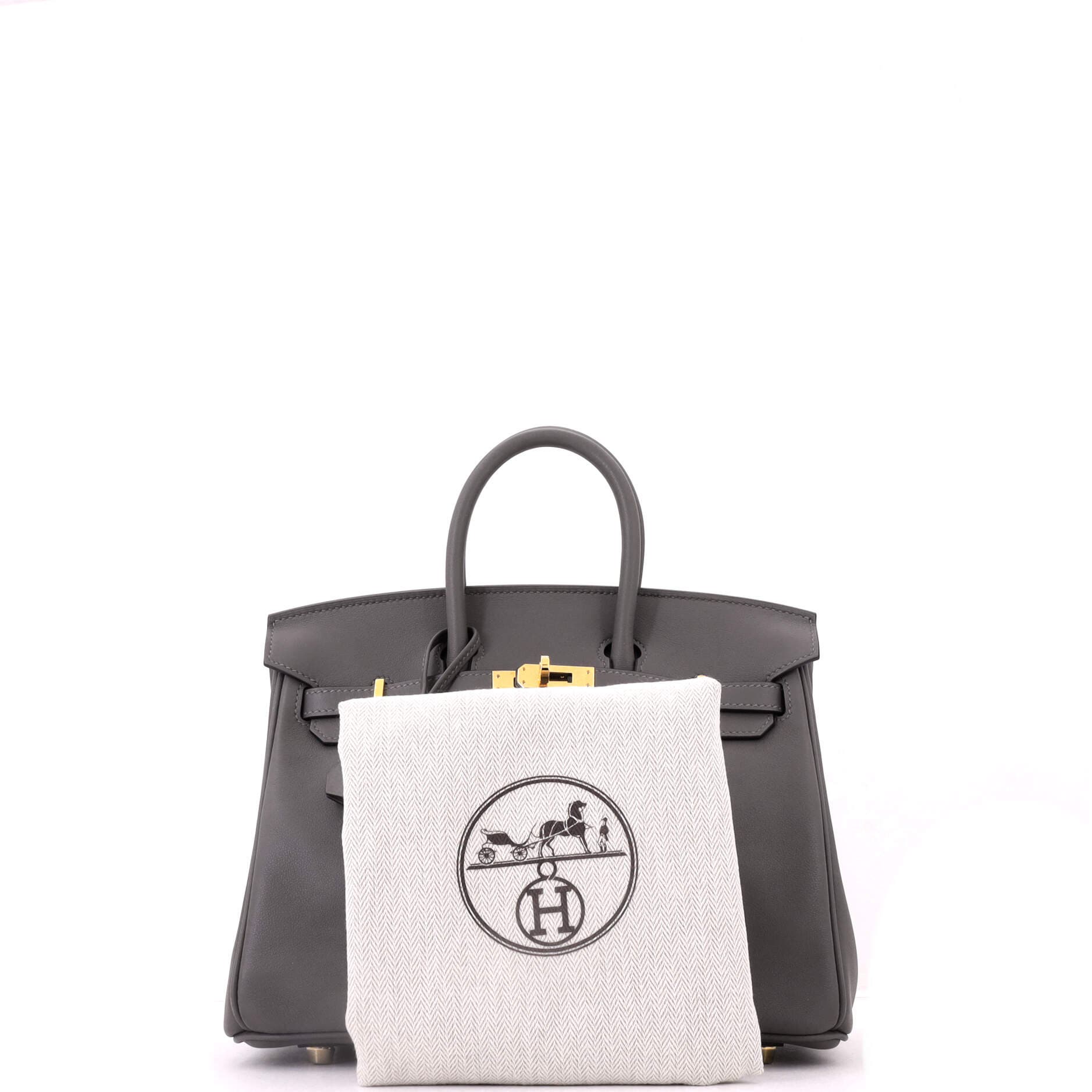 Birkin Handbag Grey Swift with Gold Hardware 25, Alternate, color, Grey