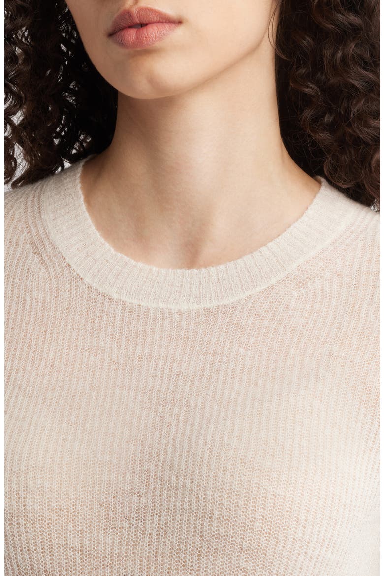 Fusionana Short Sleeve Sweater, Alternate, color, OPEN WHT
