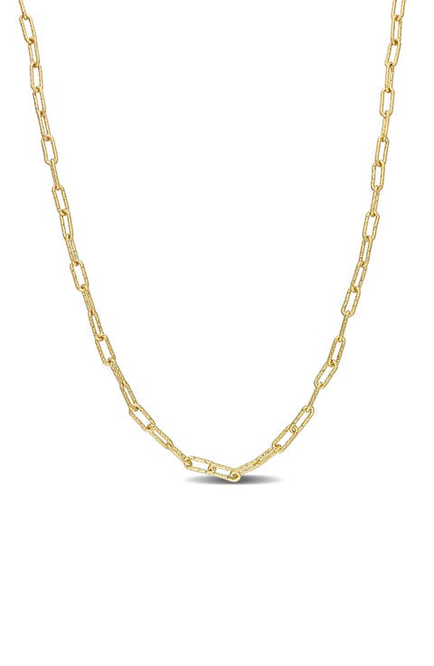 Textured Paper Clip Chain Necklace