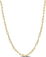 DELMAR Textured Paper Clip Chain Necklace