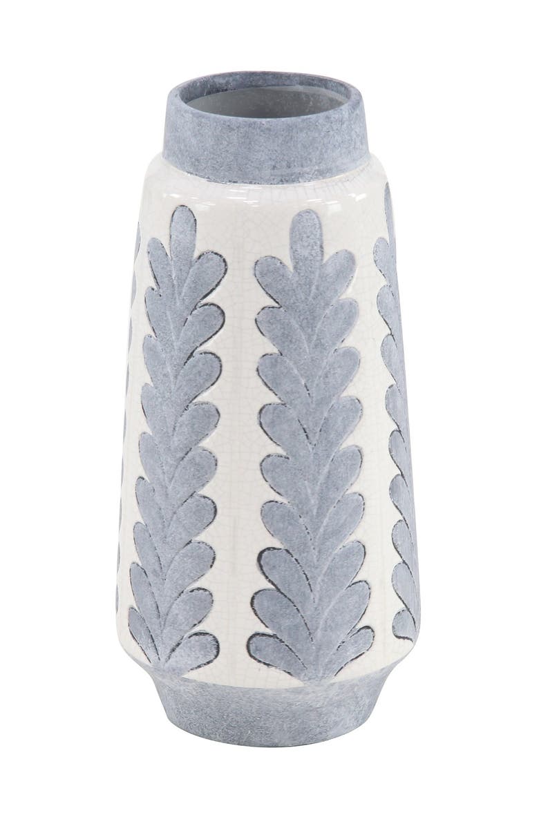 WILLOW ROW Natural 14" x 7" Gray Stoneware Decorative Vase, Alternate, color, 