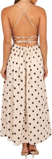 Polka Dot Strappy Drop Waist Sundress