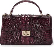 Brahmin Genie Embossed Leather Top Handle Bag