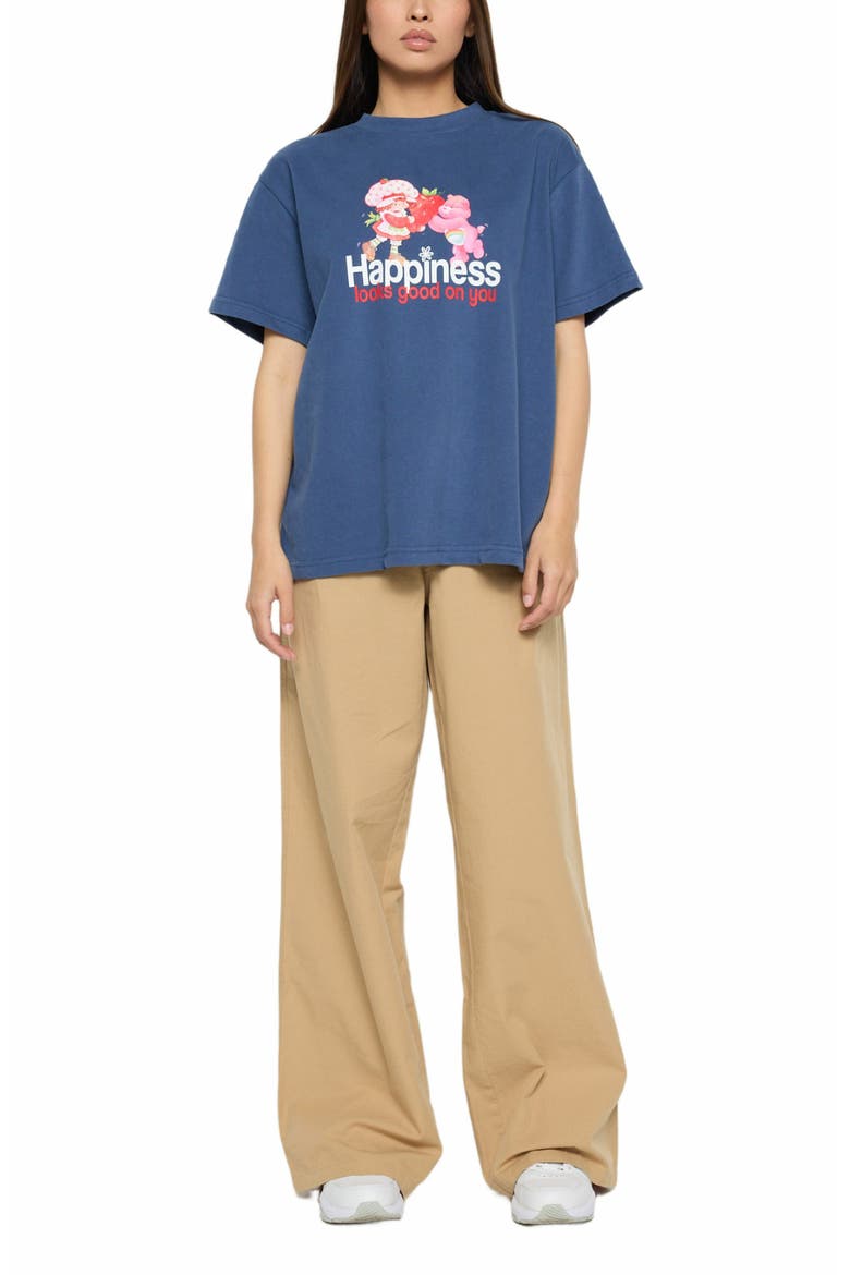 HAPPINESS LOOKS GOOD OVERSIZED TEE, Alternate, color, BLUE