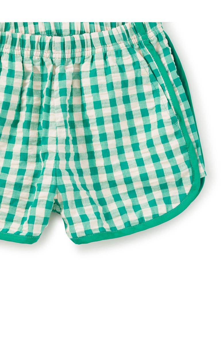 Tea Collection Woven Dolphin Shorts, Alternate, color, Garden Party Check