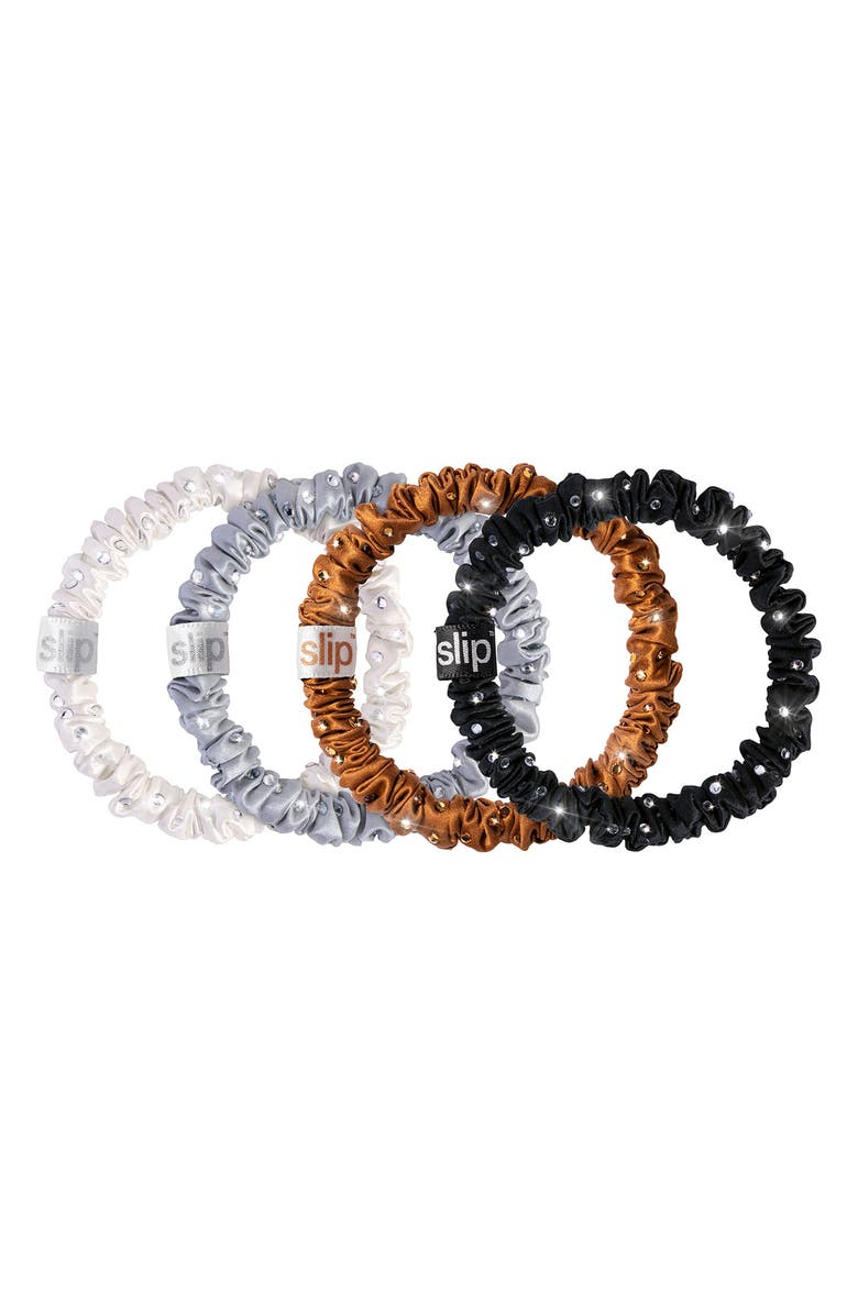 slip Disco Pure Silk Skinny Scrunchie Set, Main, color,