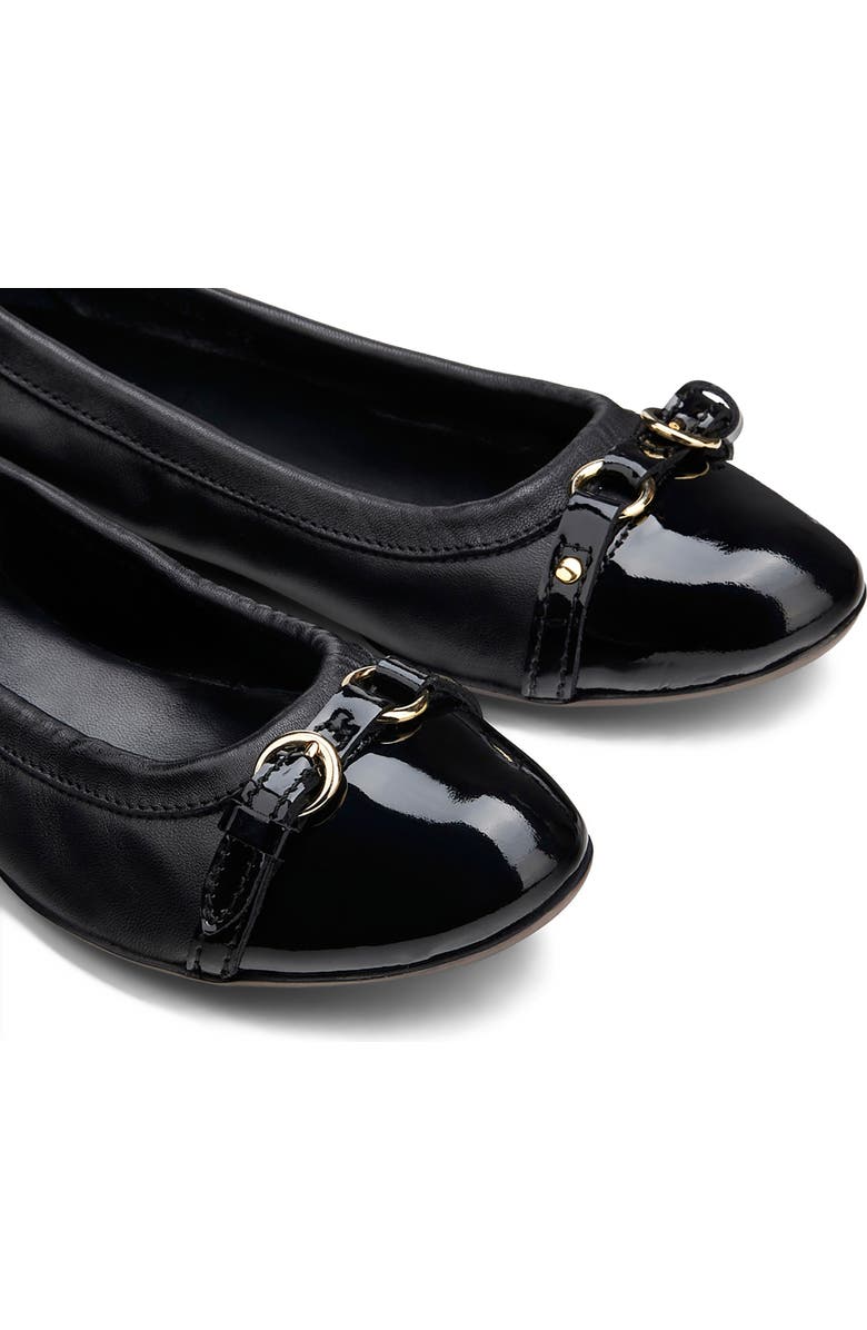 AGL Monika Cap Toe Ballet Flat, Alternate, color, Black