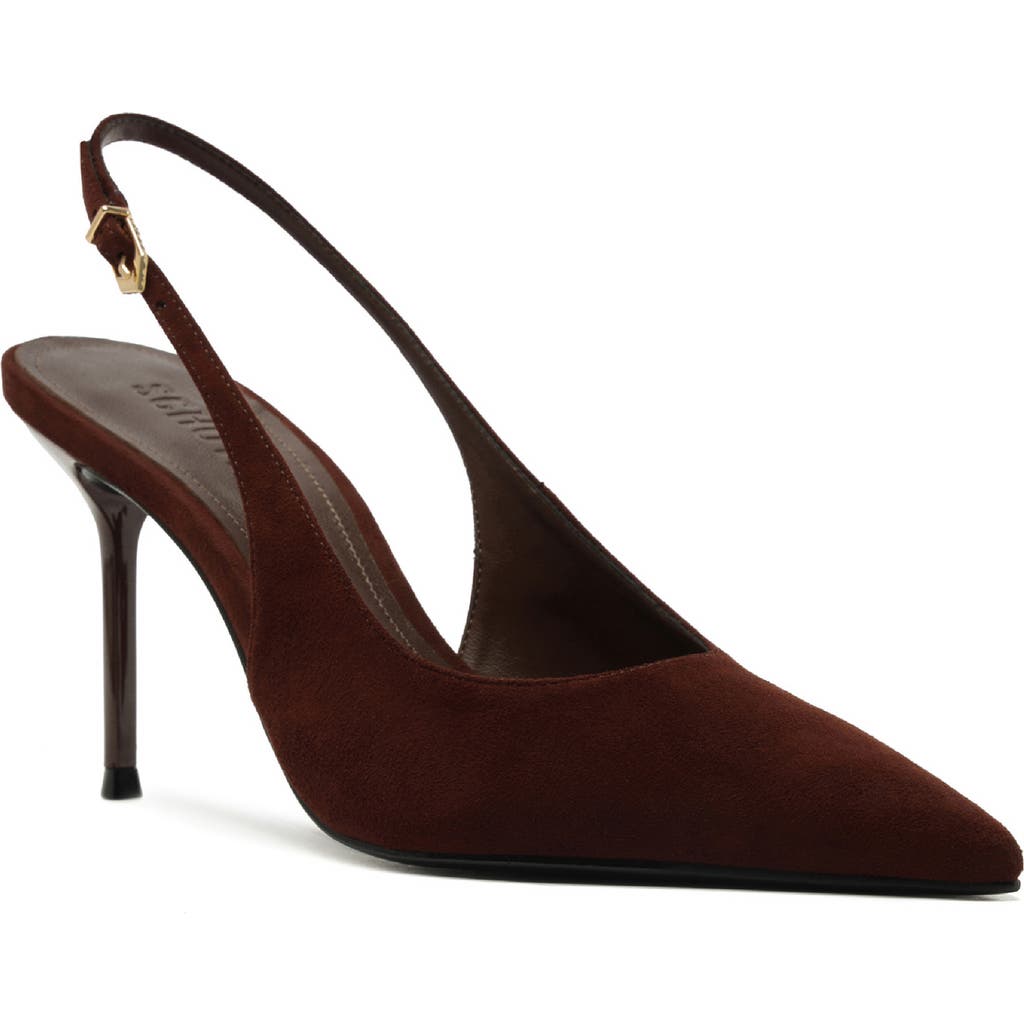 Schutz Alicia Pointed Toe Slingback Pump in Root Brown  product