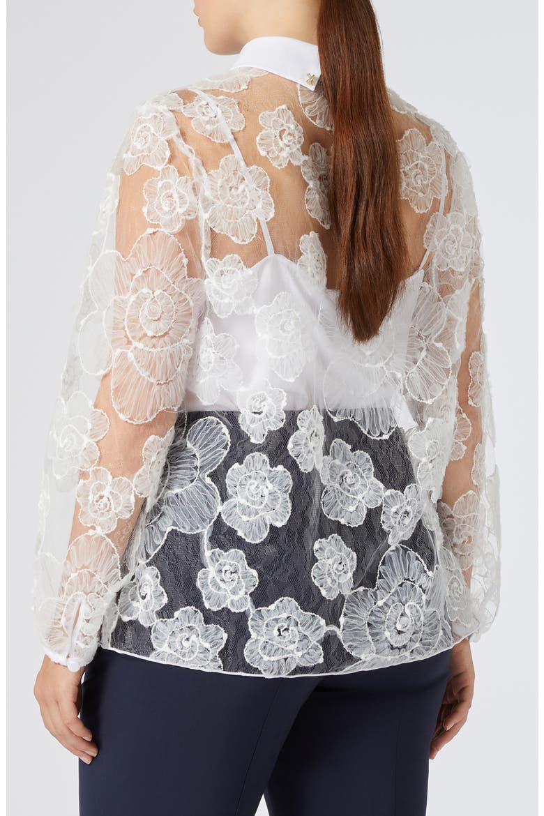 Godezia Embroidered Lace Shirt, Alternate, color, OPTICAL WHITE