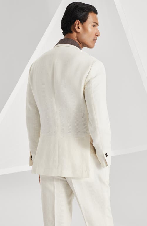 BRUNELLO CUCINELLI BRUNELLO CUCINELLI DIAGONAL TWILL UNCONSTRUCTED BLAZER