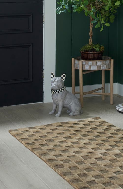 Mackenzie-childs Mackenzie Childs Courtly Check French Bulldog Figurine In Gray