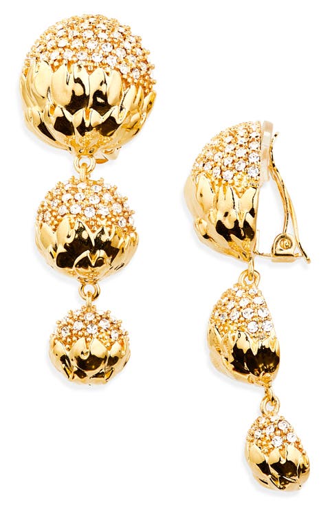 Artichoke Pavè Drop Earrings