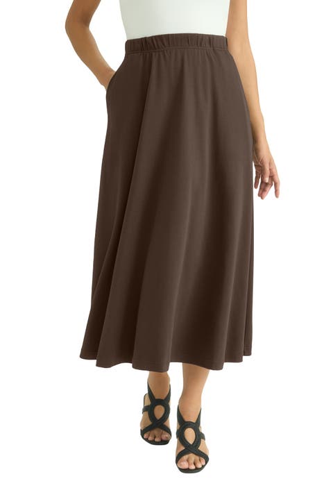 Soft Ease Midi Skirt (Plus)