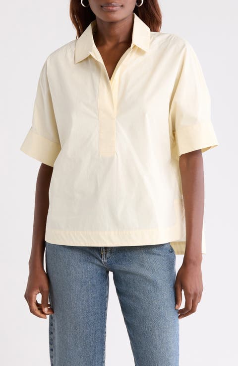 Oversize Poplin Popover Shirt