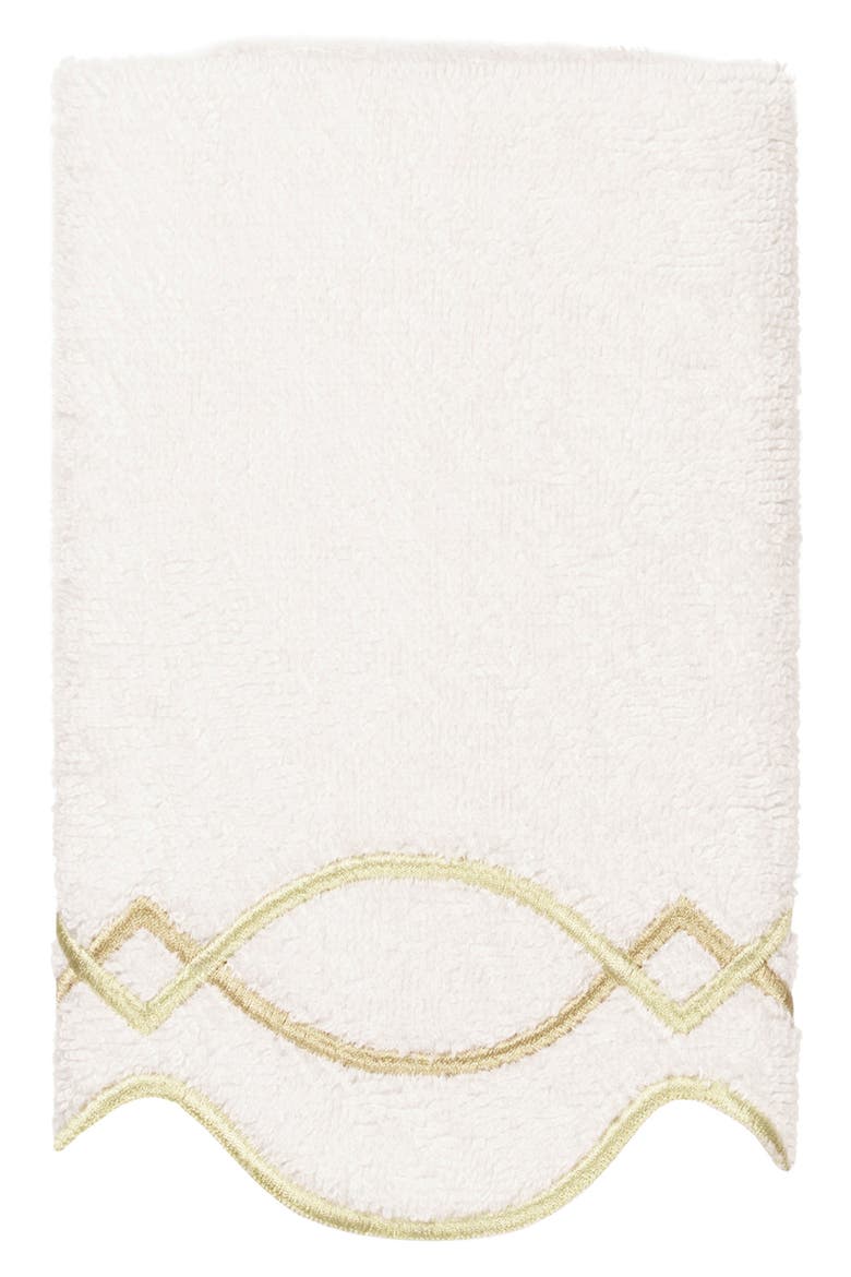 Diamond Chain Scallop 6-Piece Assorted Towels Set, Alternate, color, WHITE/ BEIGE