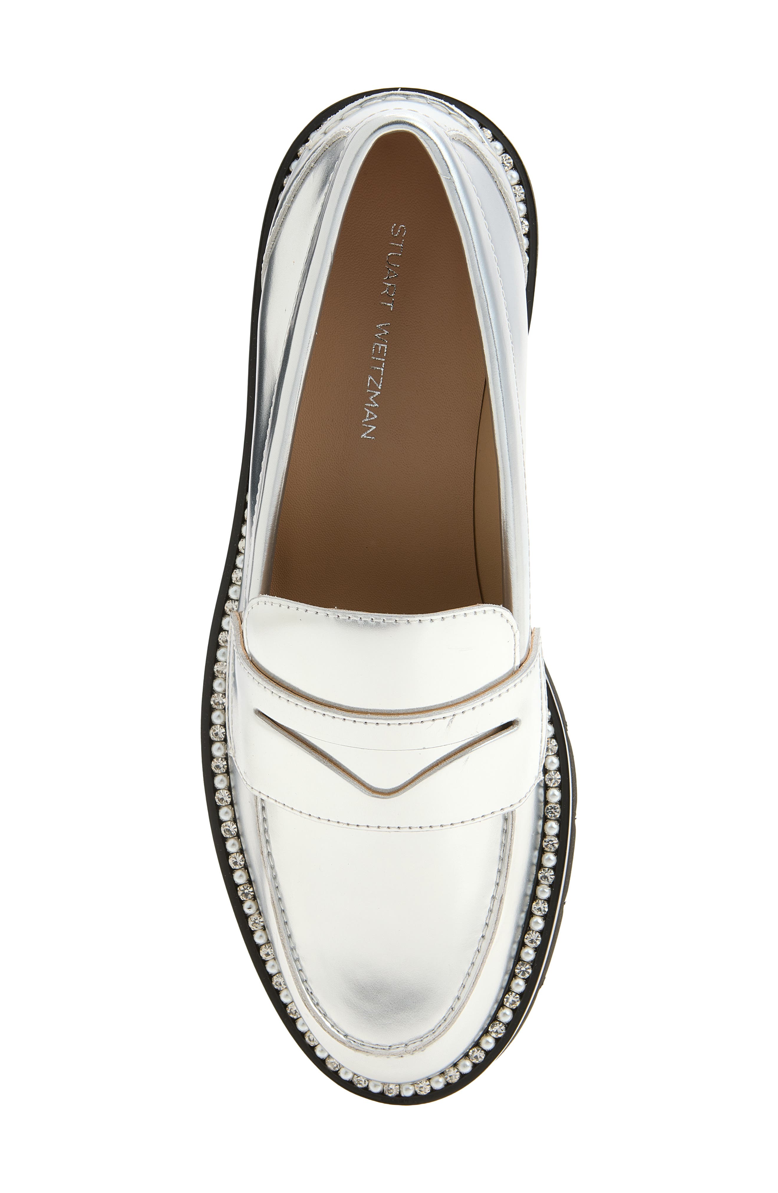 Monty Leather Loafer, Alternate, color, SILVER