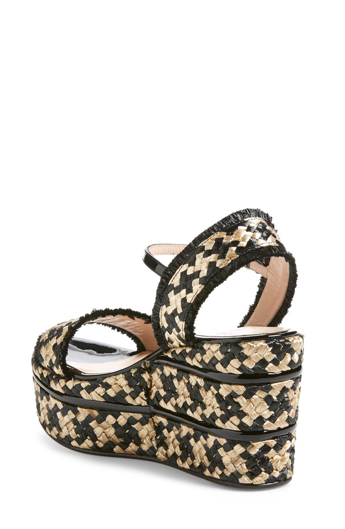 Gucci 'Maya' Wedge Platform Sandal, Alternate, color, 