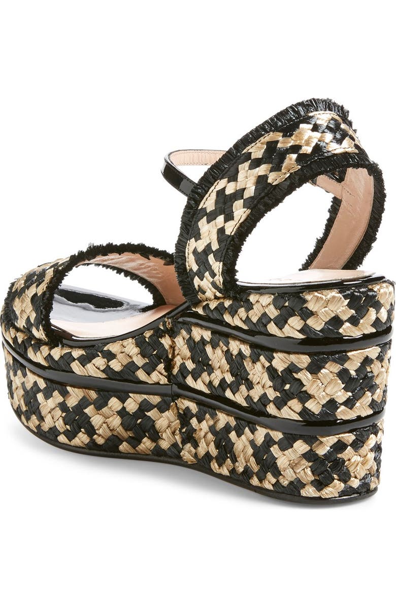Gucci 'Maya' Wedge Platform Sandal, Alternate, color,