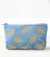 Elizabeth Scarlett Turtle Conservation Velvet Everyday Pouch
