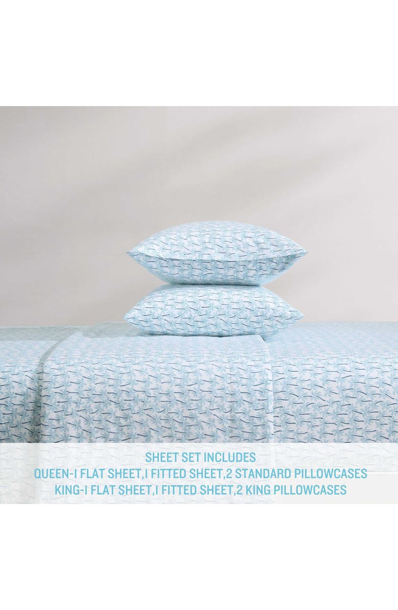 Tommy Bahama Palmtastic Percale Cotton Sheet Set, Alternate, color, Blue