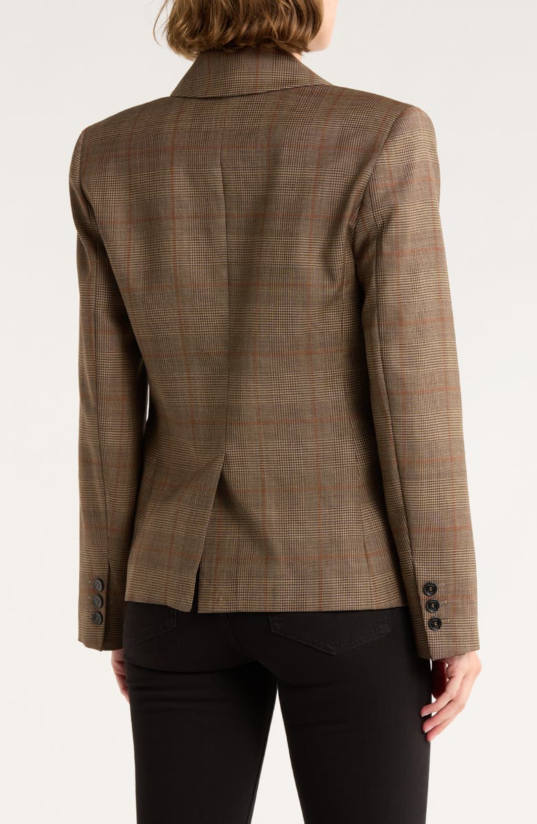 FRAME Single Button Virgin Wool Blazer, Alternate, color, Brown Check