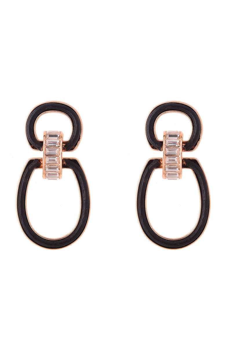 ZAXIE By Stefanie Taylor Crystal Geometric Drop Earrings, Main, color, 