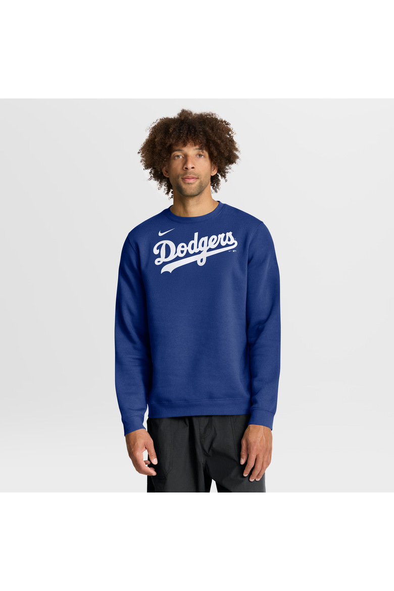 Men's Nike Royal Los Angeles Dodgers Primetime Wordmark Sweatshirt, Main, color, Royal
