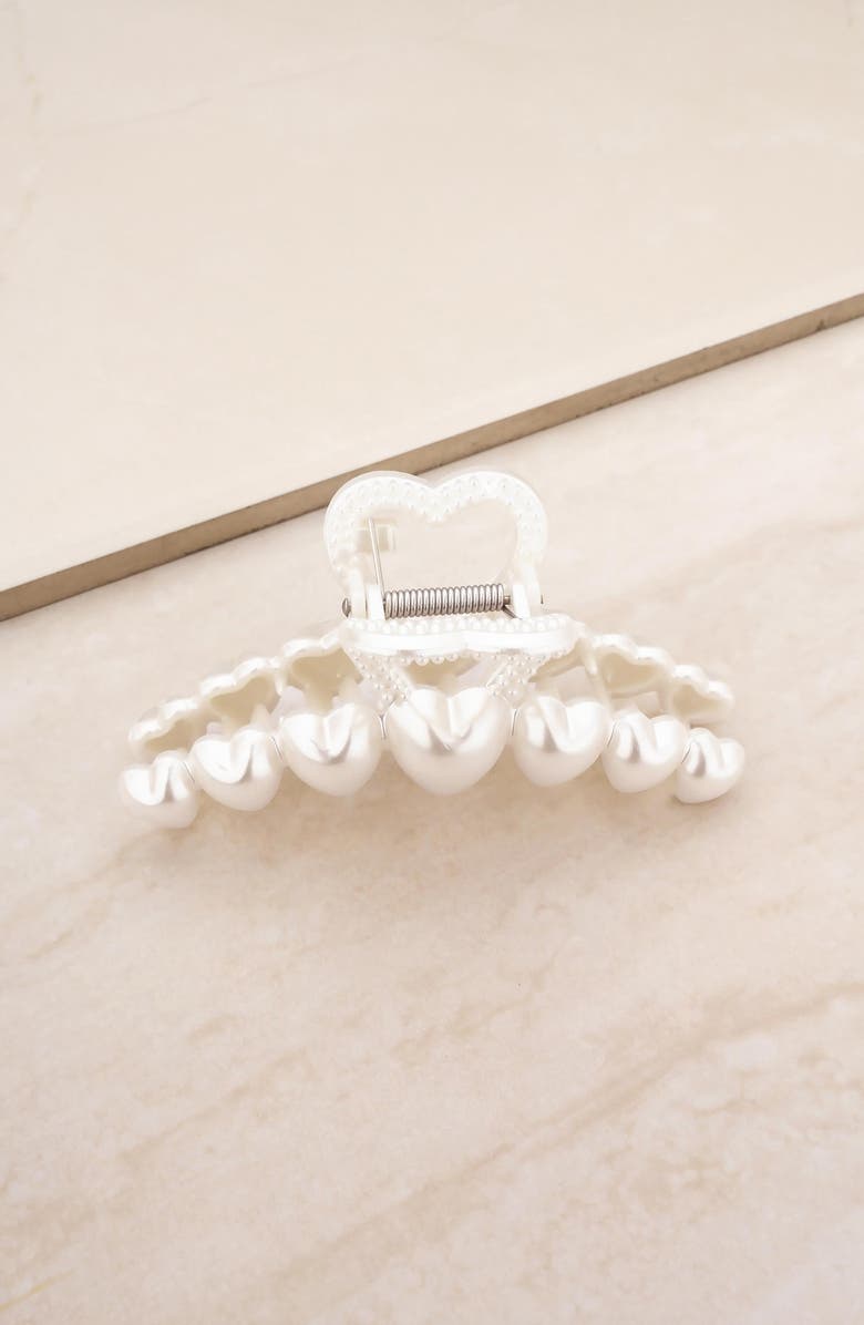 Ettika Imitation Pearl Jaw Clip, Alternate, color,