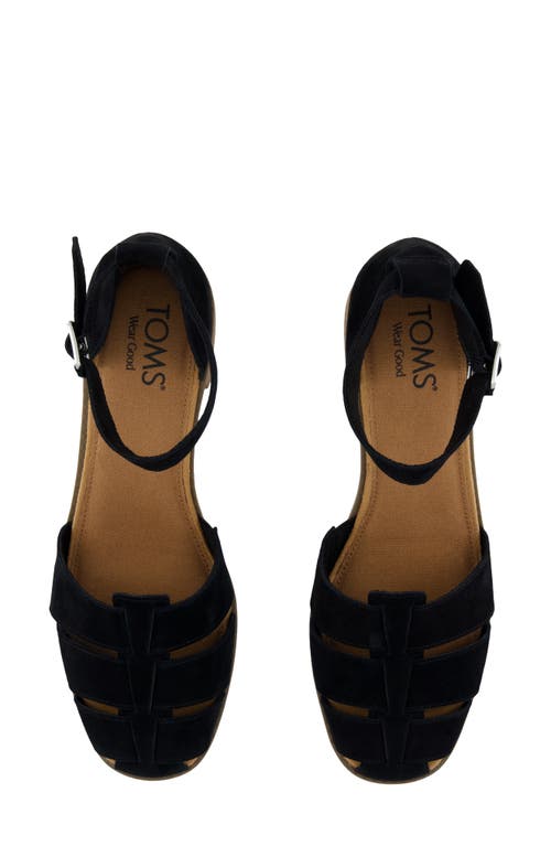 Toms Jaclyn Ankle Strap Fisherman Sandal In Black
