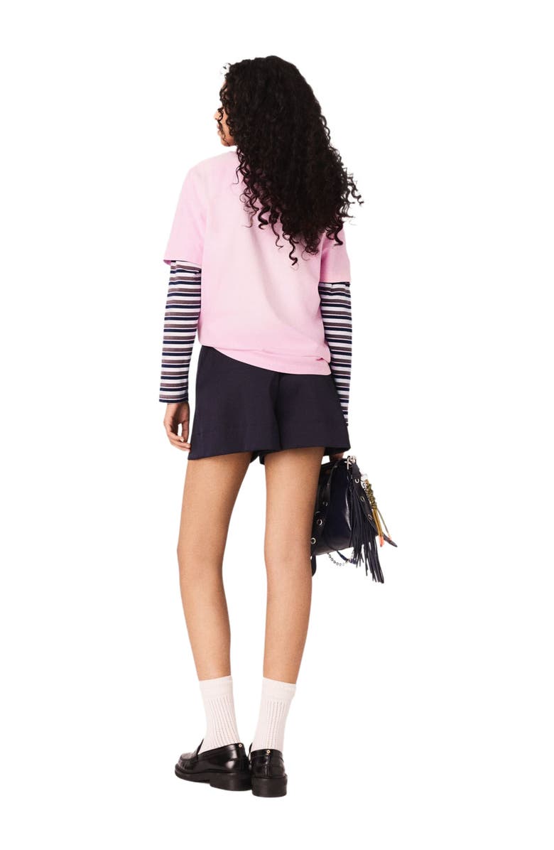 maje Nautical print T-shirt, Alternate, color, Pink