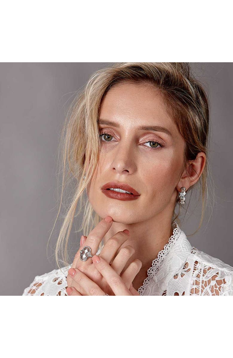 Lucy Quartermaine Art Deco Oval Ring, Alternate, color, Sterling Silver