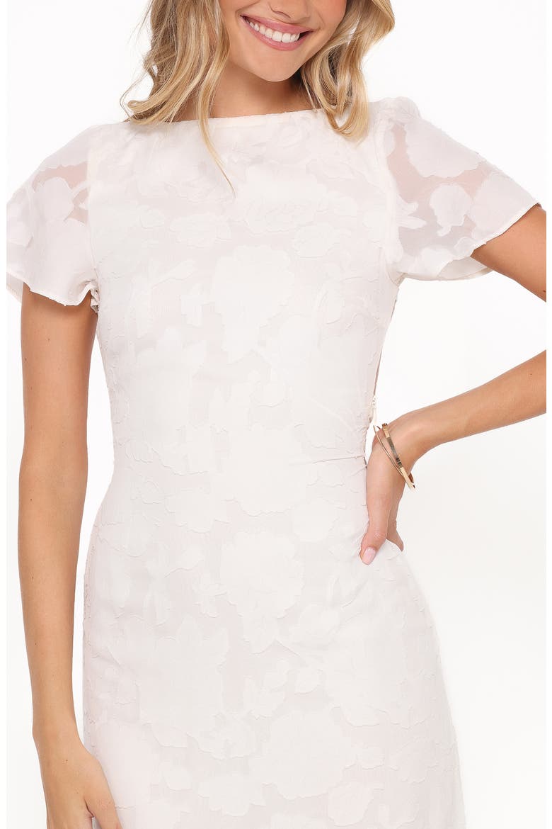 Henna Floral Open Back Maxi Dress, Alternate, color, IVORY