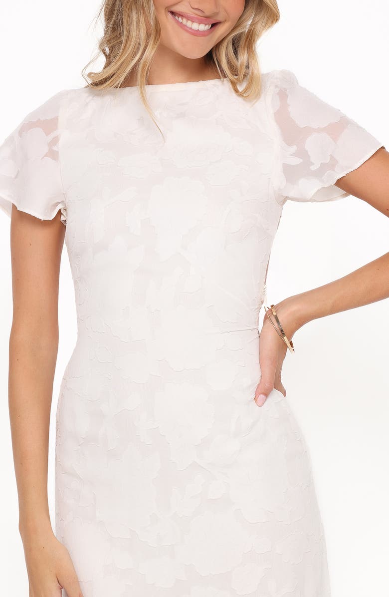 Petal & Pup Henna Floral Open Back Maxi Dress, Alternate, color, Ivory
