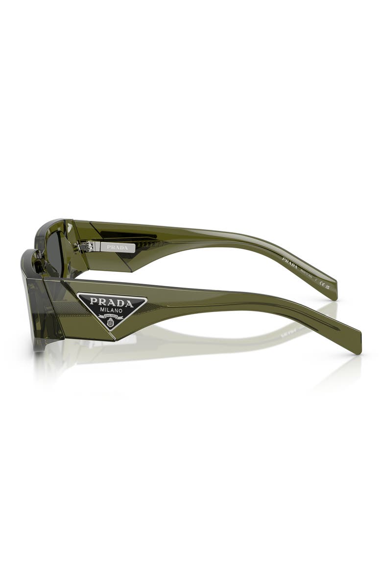 56mm Rectangular Sunglasses, Alternate, color, GREY GREEN