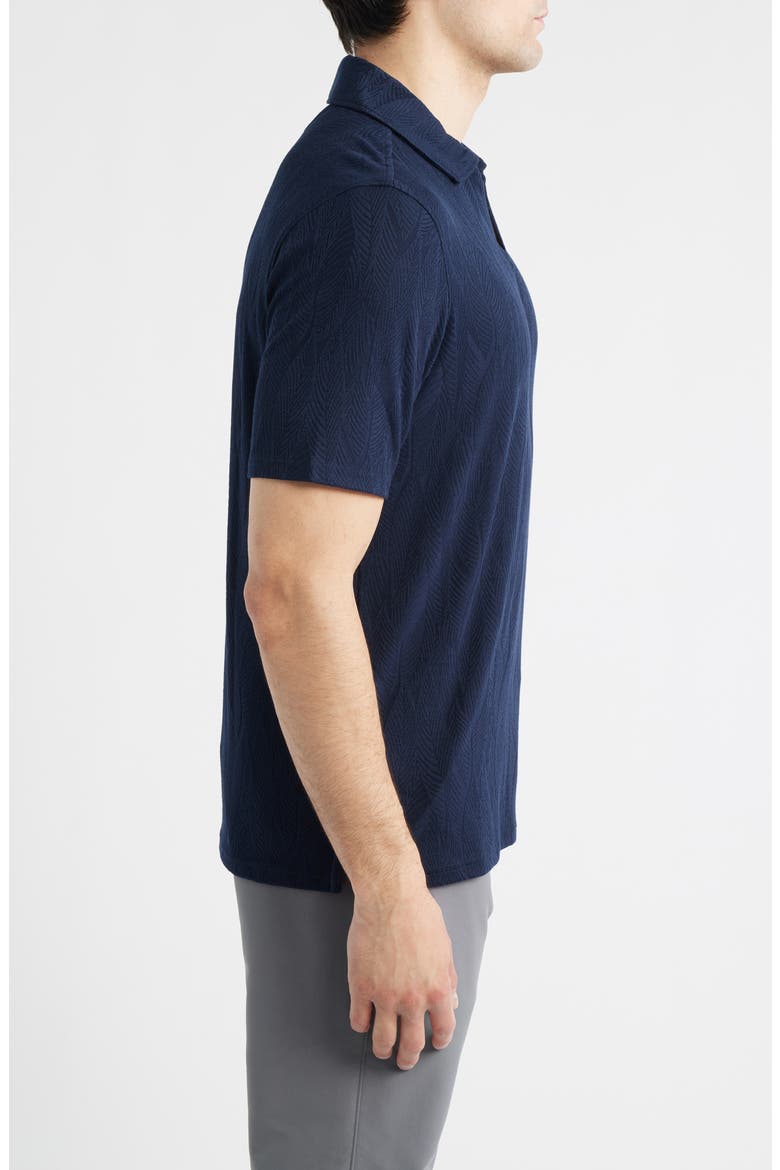 Sedona Jacquard Polo, Alternate, color, NAVY FROND