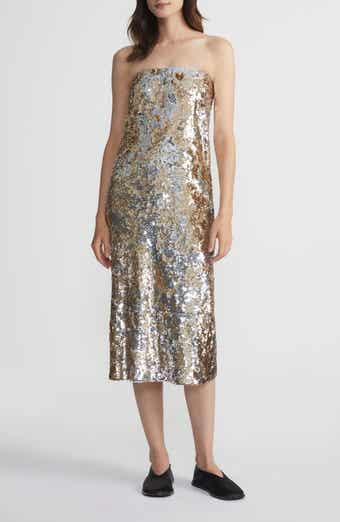 Lafayette 148 New York Sequin Strapless Cocktail Dress