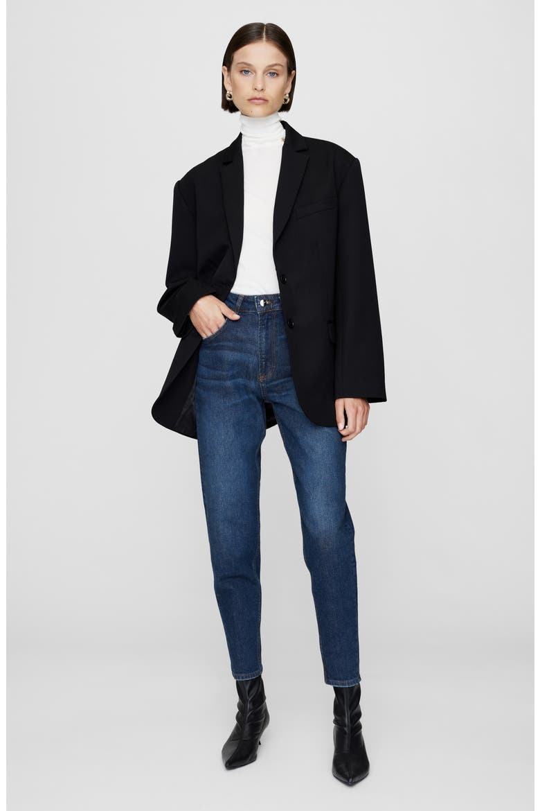 Clyde High Waist Tapered Leg Jeans, Alternate, color, MARE BLUE
