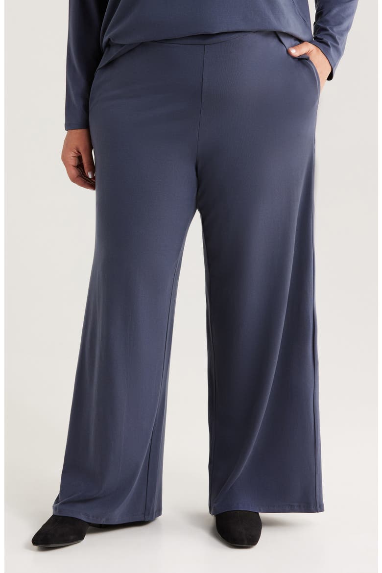 High Waist Wide Leg Pants, Main, color, OCEAN