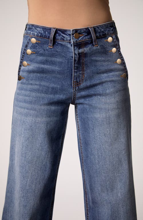 Blue Revival Selena Wide Leg Trouser In Blue