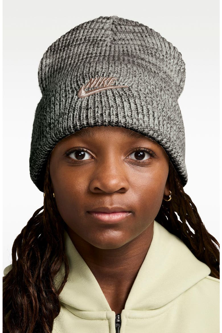 Kids' Nike Peak Beanie, Alternate, color, FIR/ SAIL/ METALLIC GOLD
