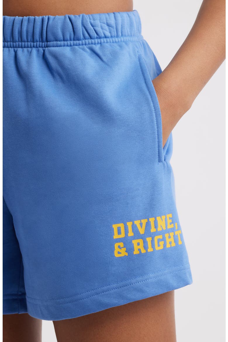Angel Track Sweat Shorts, Alternate, color, BLUE