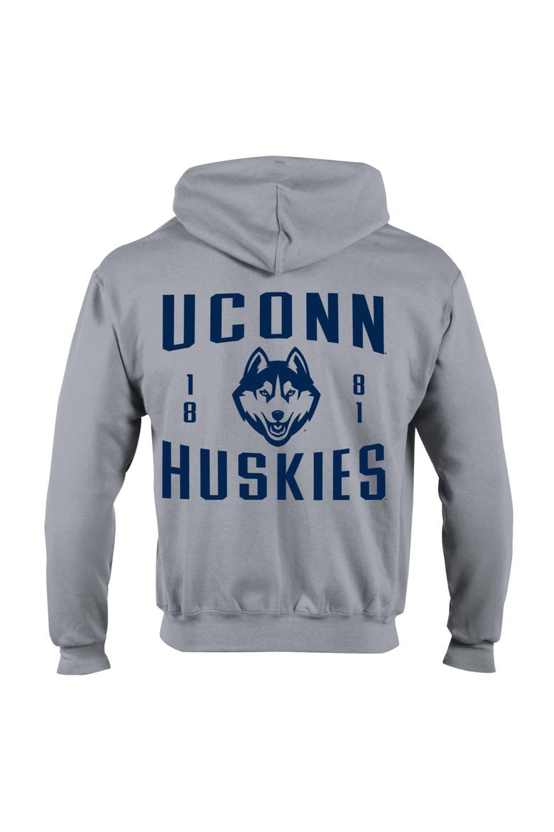 Men's Champion  Heather Gray UConn Huskies Varsity Powerblend Full-Zip Fleece Hoodie, Alternate, color, Heather Gray