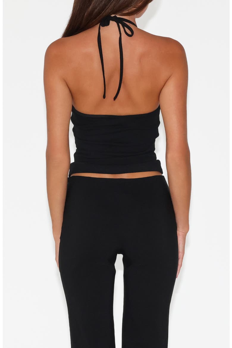 Marren Button Halter Top, Alternate, color, BLACK