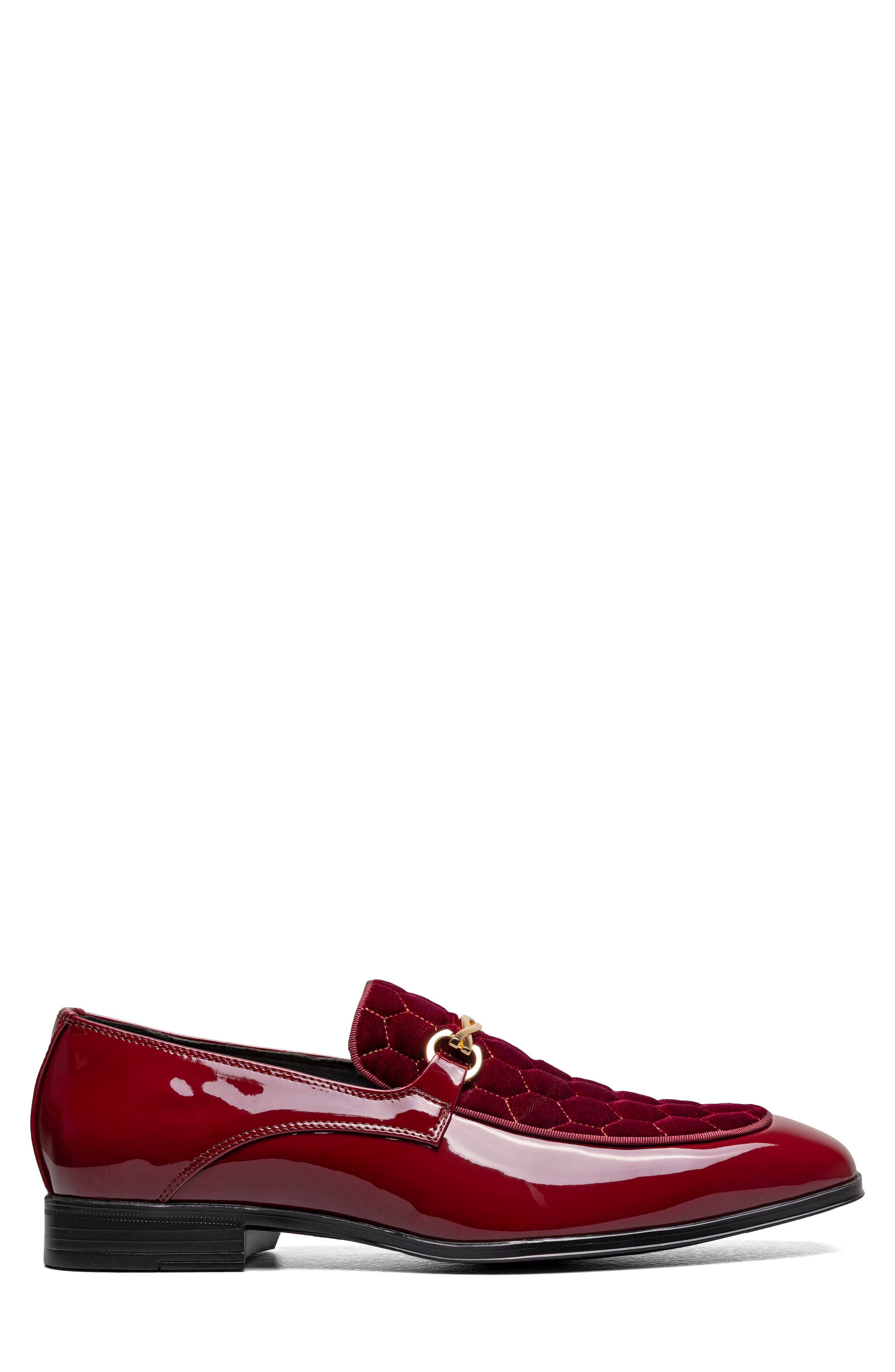 Sprague Quilted Vamp Loafer, Alternate, color, BURGUNDY